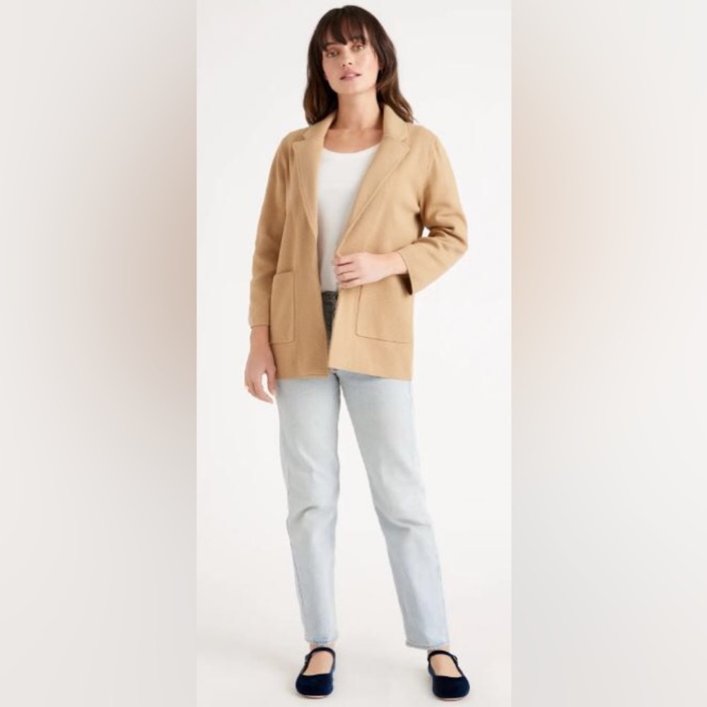 Camel Open-Front Women's Coatigan - Camel - Picture 2 of 9